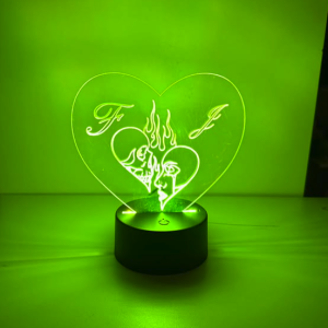 Lampara led en corazón